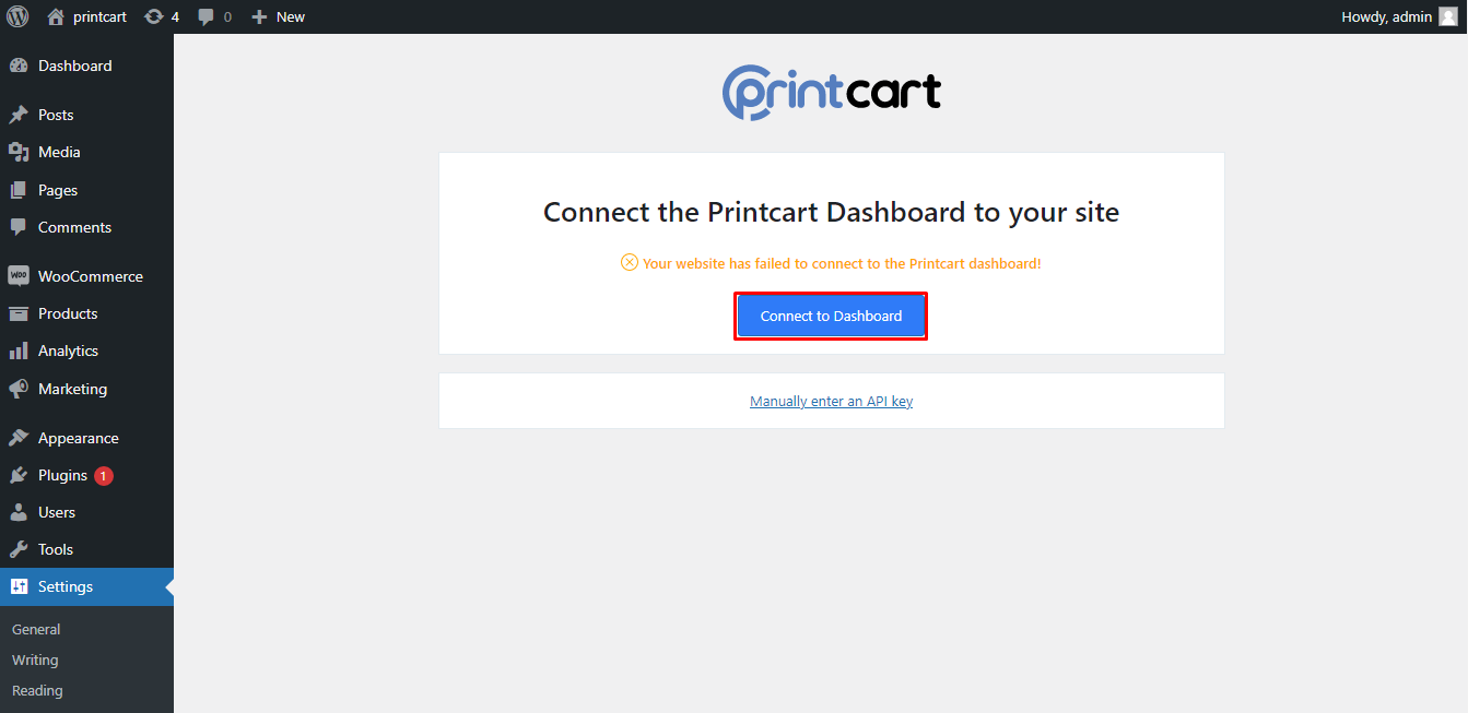 Connect to dashboard!
