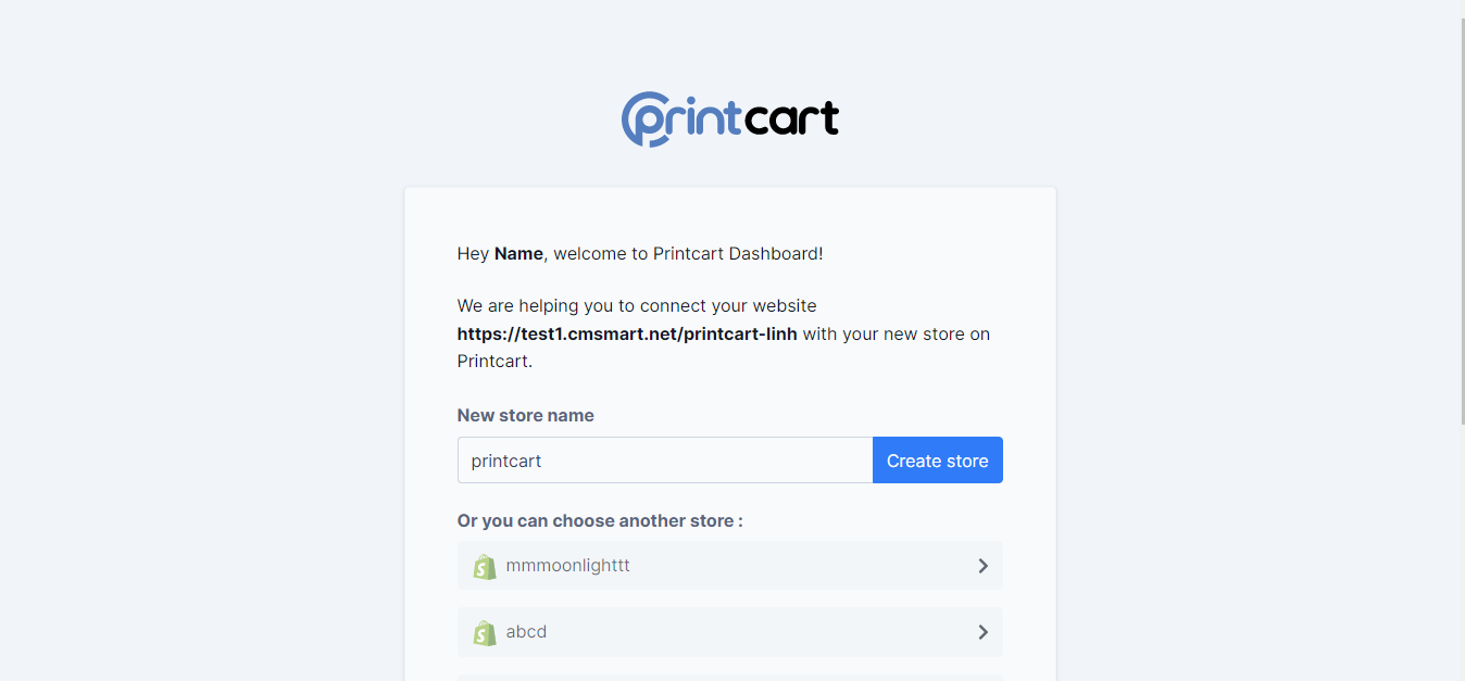 WooCommerce store name!